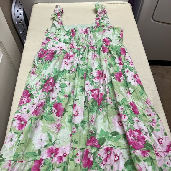 Torrid 1X green floral ruffle straps midi dress - Picture 9 of 13